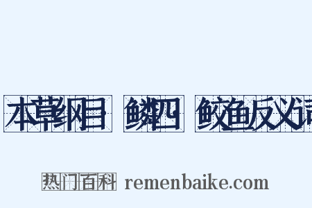 本草纲目·鳞四·鲛鱼反义词是什么意思的图片